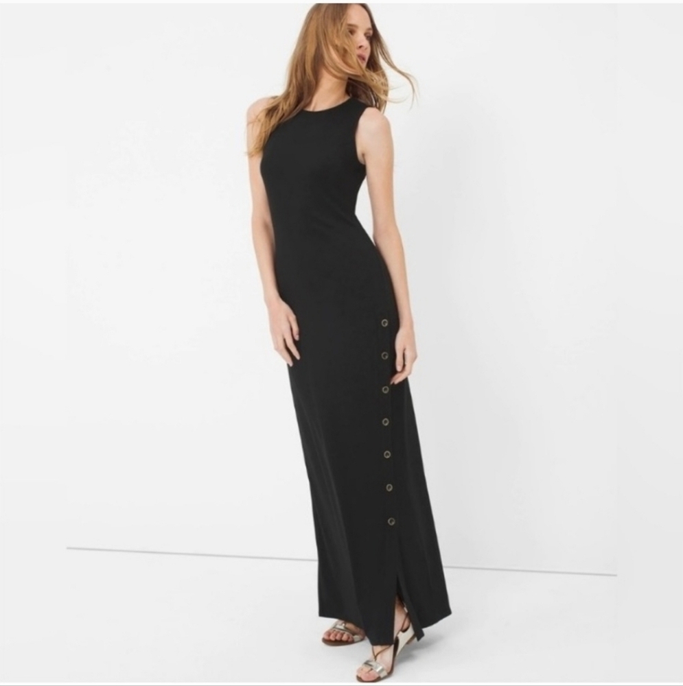 WHBM Black Sleeveless Maxi Dress